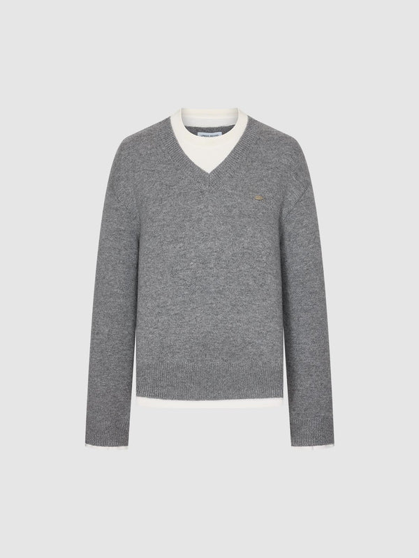 2 In 1 Long Sleeve Knitted T-Shirts