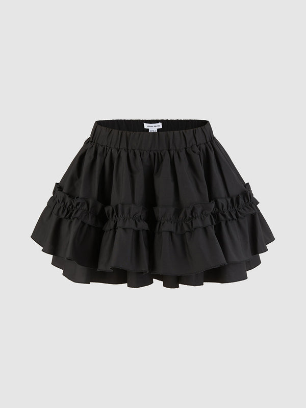 String Frill A-Line Skirts