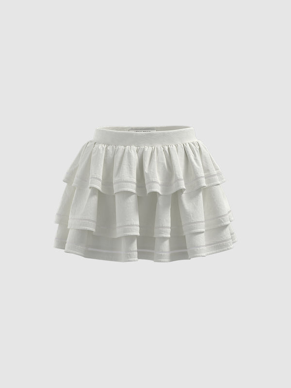 Tiered Mini A-Line Skirts