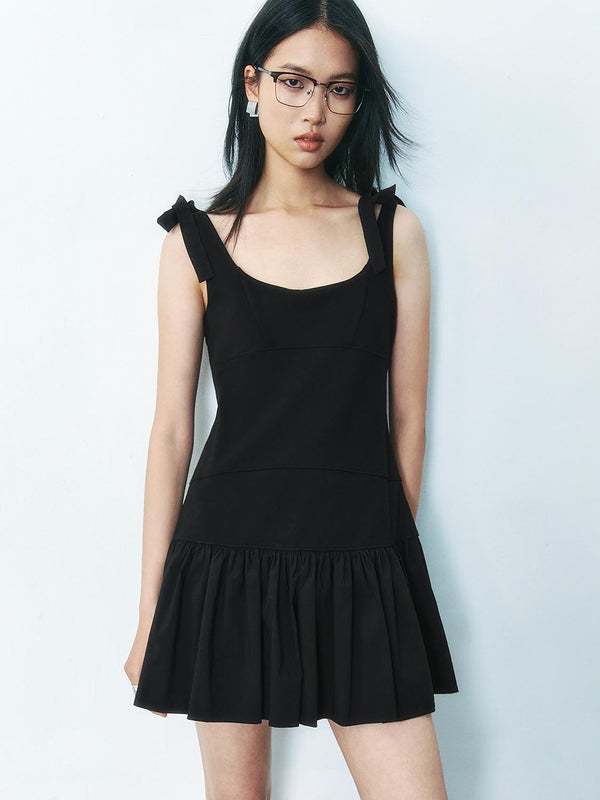 Lace Up Strap Skater Dresses