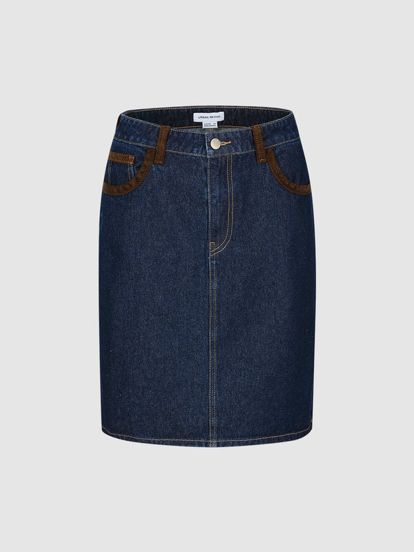 Regular Denim Skirts