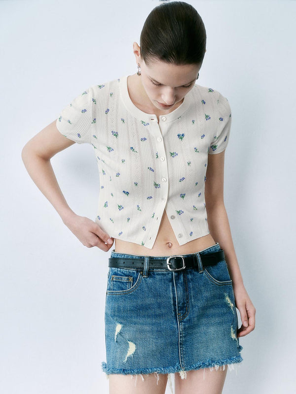 Knitted Short Sleeve Cardigans