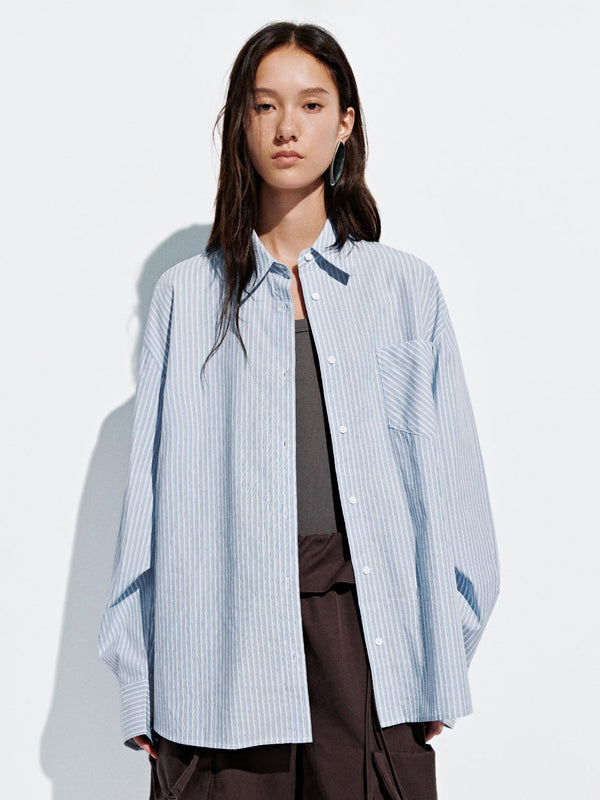 Patch Pocket Striped Shirts