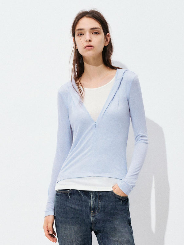 V-Neck Long Sleeve T-Shirts