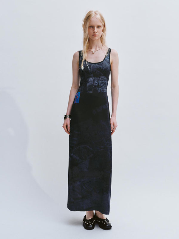 Wide Strap Sleeveless Straight Dresses
