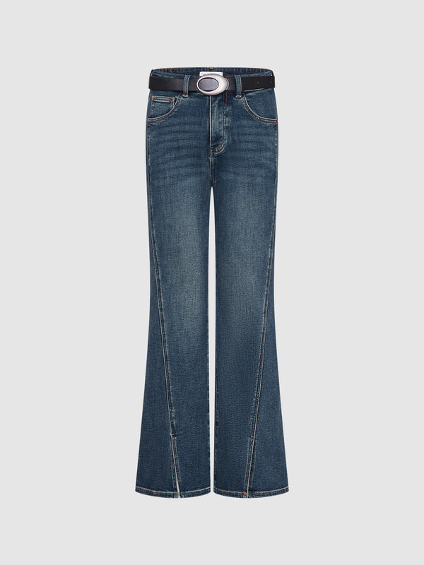 Denim Skinny Flared Jeans