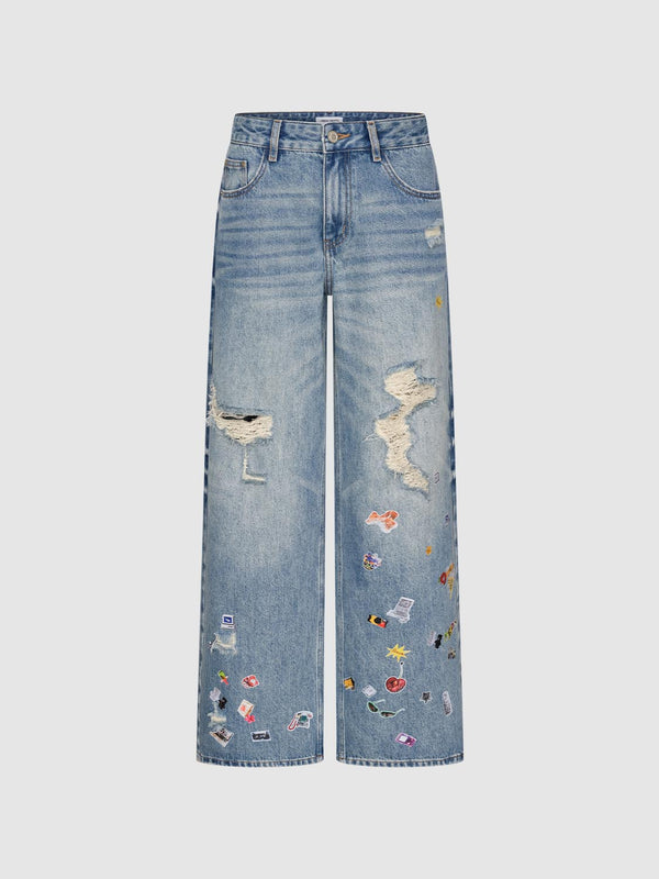 Ripped Denim Jeans