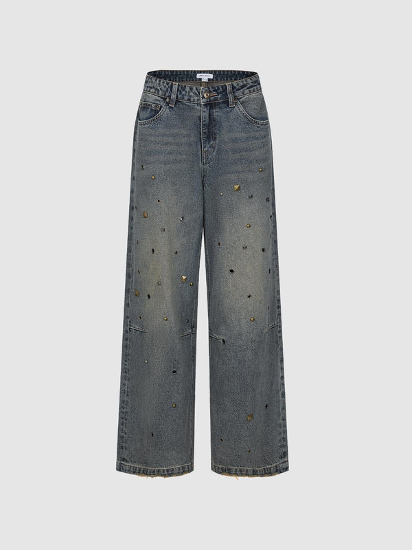 Beaded Wide Leg Jeans