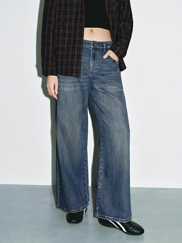 Gradient Wide Leg Jeans