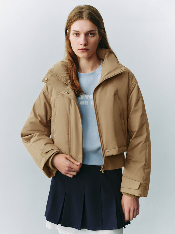 Wide Lapel Down Outerwear