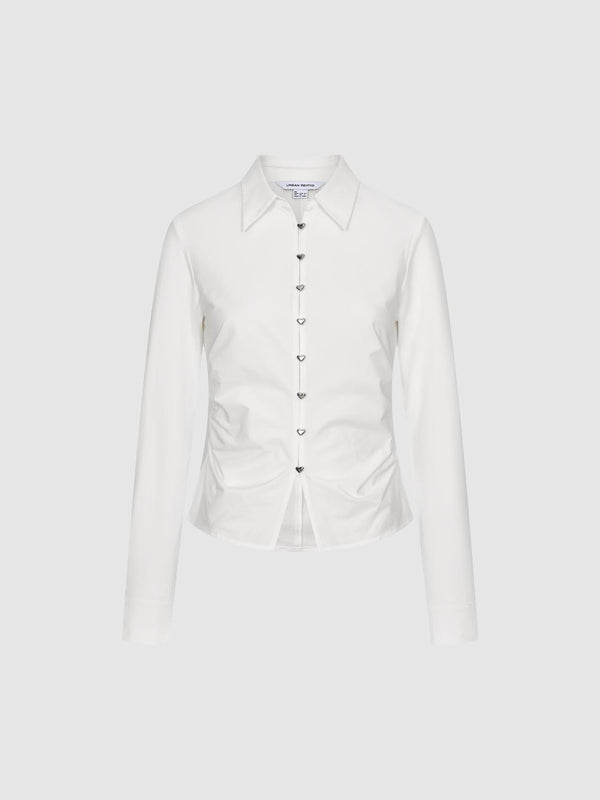 Ruched Slim Fit Shirts