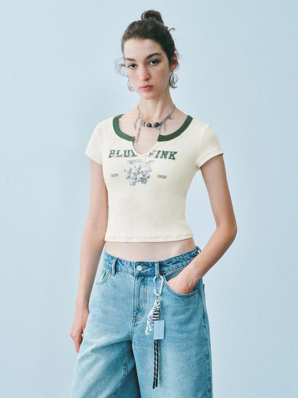 Skinny Fit Cropped T-Shirts