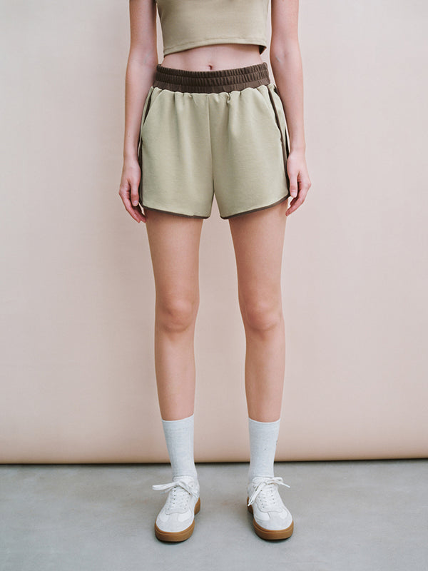 Elastic Waist Loose Shorts