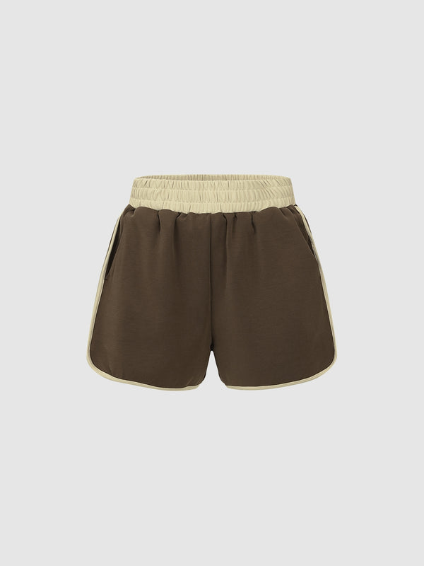 Elastic Waist Loose Shorts