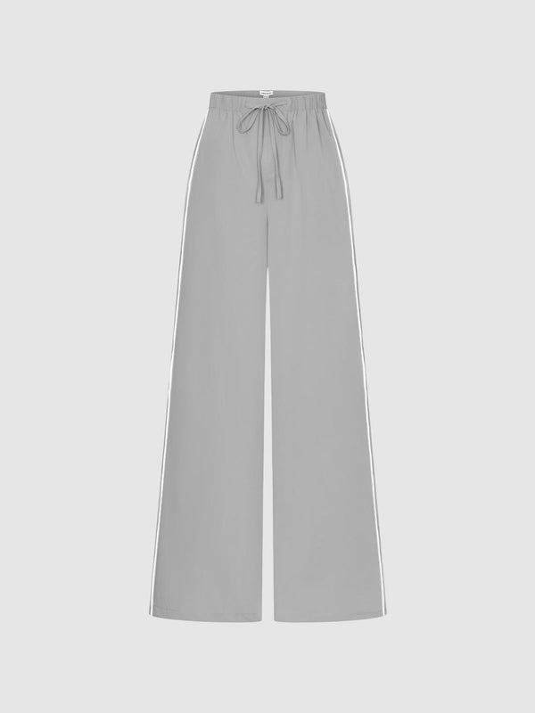 Drawstring Wide-Leg Pants