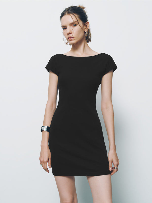 Sleeveless Crew Neck Skinny Dress