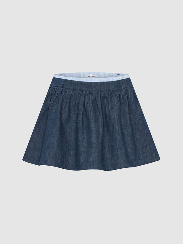 Elastic Denim Skirts