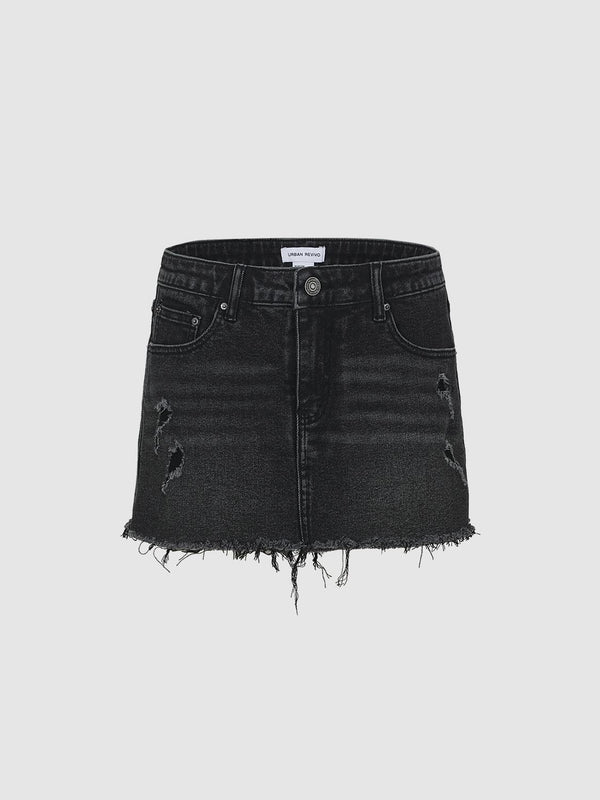 Raw Hem Denim Shorts